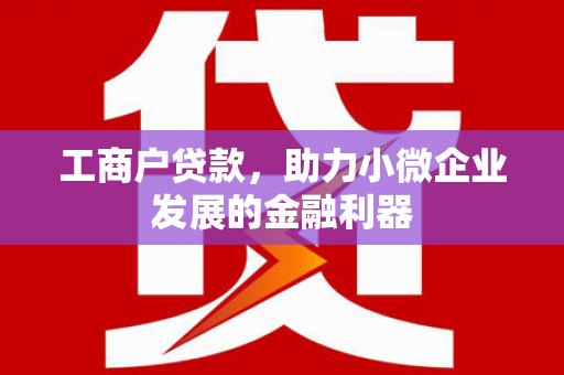 青山工商户贷款，助力小微企业发展的金融利器
