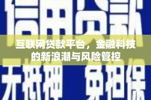 青山互联网贷款平台，金融科技的新浪潮与风险管控