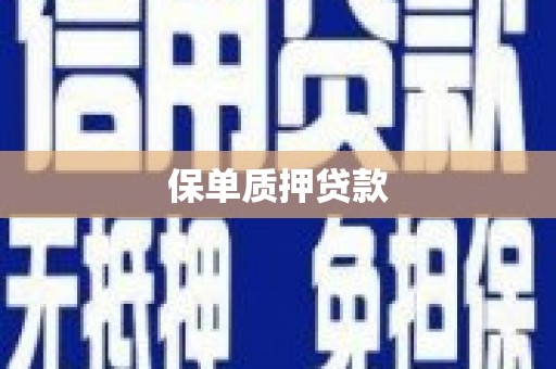 青山保单质押贷款